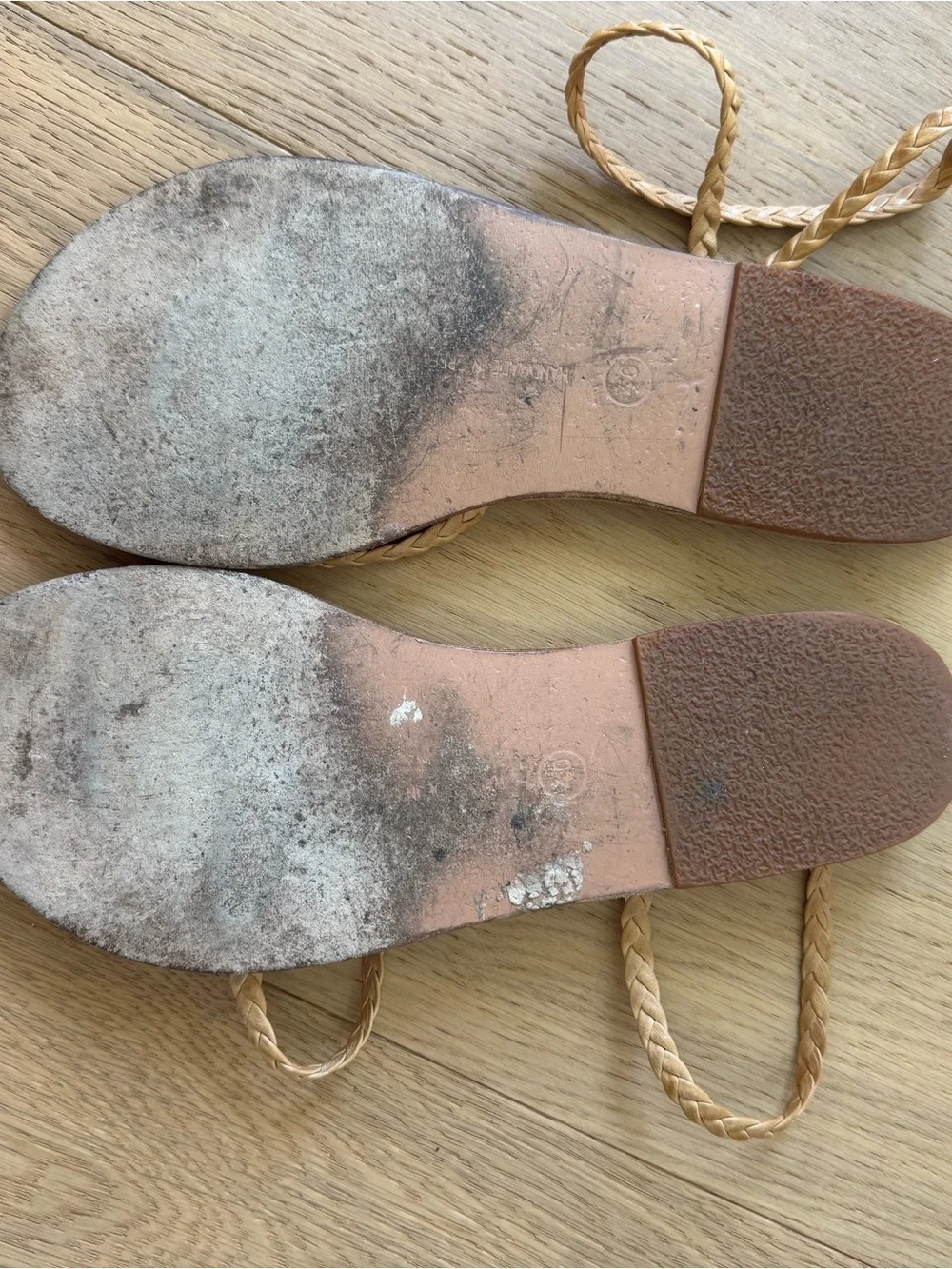 Ancient Greek Sandals Braided Natural Leather Strappy Sandals